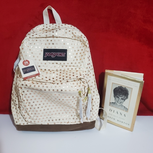 Jansport gold polka dot backpack Clearance